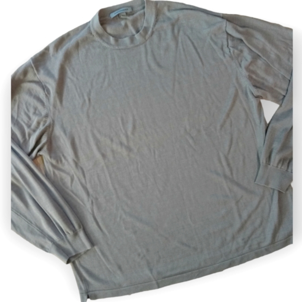 Johnson & Murphy 100% silk knit sweater grey men's Extra large